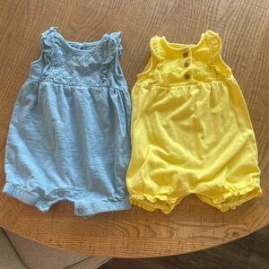 Carters 6 month rompers